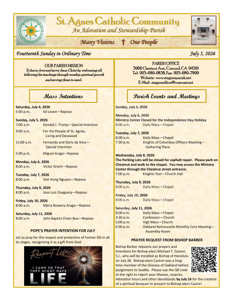 July 5 2026 Bulletin